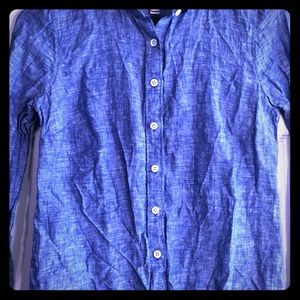 J. Crew blue button up shirt